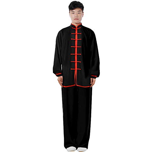 ZooBoo Cotton Blend Long Sleeves Tai Chi Suit Morning Exercise Uniform Kung Fu Clothing for Men