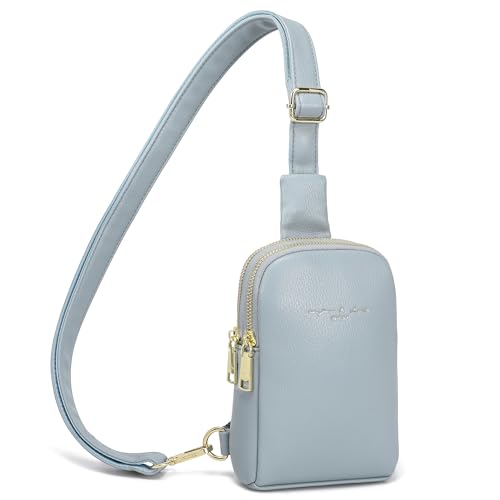 INICAT Travel Small Sling Bag Leather Crossbody Bags for Women Fanny Packs Cross Body Bag for Woman Cross Body Purses