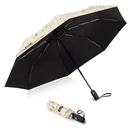 G4Free UPF 50+ UV Protection Large Travel Umbrella 42/46 Inch Auto Open Close Windproof Sun Blocking Umbrella