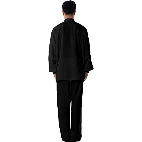 ZooBoo Cotton Blend Long Sleeves Tai Chi Suit Morning Exercise Uniform Kung Fu Clothing for Men