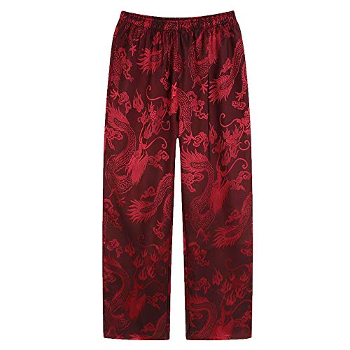 wecotton Tang Suit Men Hanfu Chinese Traditional Clothes Kung Fu Shirt Uniform Long Sleeved Coat Tops and Pants