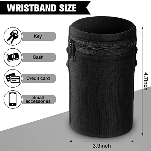 Honoson 5 Pcs Wrist Wallet for Women Men, Zipper Wrist Pouch Purse for Running Wristband Sweatband Wallet for Running Walking Hiking Jogging Travel Events Keys Cash Napkin
