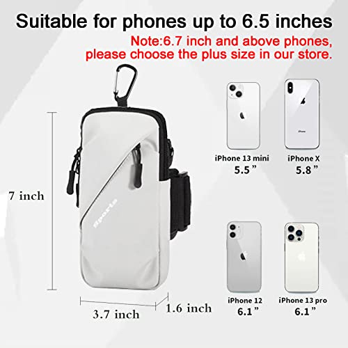 Cell Phone Holder, Small Crossbody Shoulder Holsters Bag with Arm Band, Fits iPhone and Android, Use for Running, Walking, Hiking & Biking (6.7 Inches, Red)