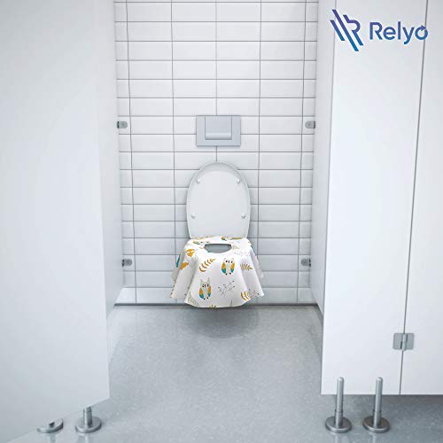 Toilet Seat Covers Disposable - 20 Pack - Waterproof, Ideal for Kids and Adults – Extra Large, Individually Wrapped for Travel, Toddlers Potty Training in Public Restrooms (Waves, 20)