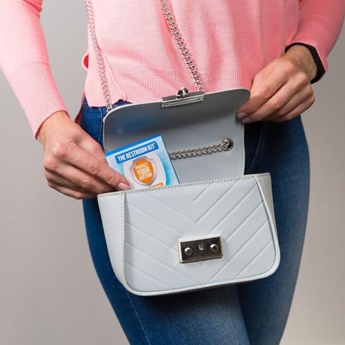 Great for travel (12-Pack) Portable Disposable Oversized Toilet Seat Cover, 3ft 3Ply Toilet Paper, Hand & Flushable Tush Wipe.