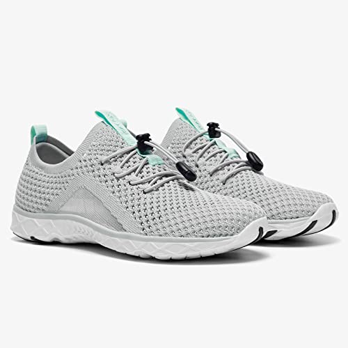 ALEADER Xdrain Women's Water Shoes Mesh Slip On Aqua Shoes for Beach, Swimming, Travel & Tennis