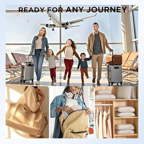 10 Set Compression Packing Cubes for Travel Essentials,Compressible Expandable Packing Cubes for Suitcase,OlarHike Luggage Organizer Bags for Travel,Handy Helper for Organizing Clothes(Black)
