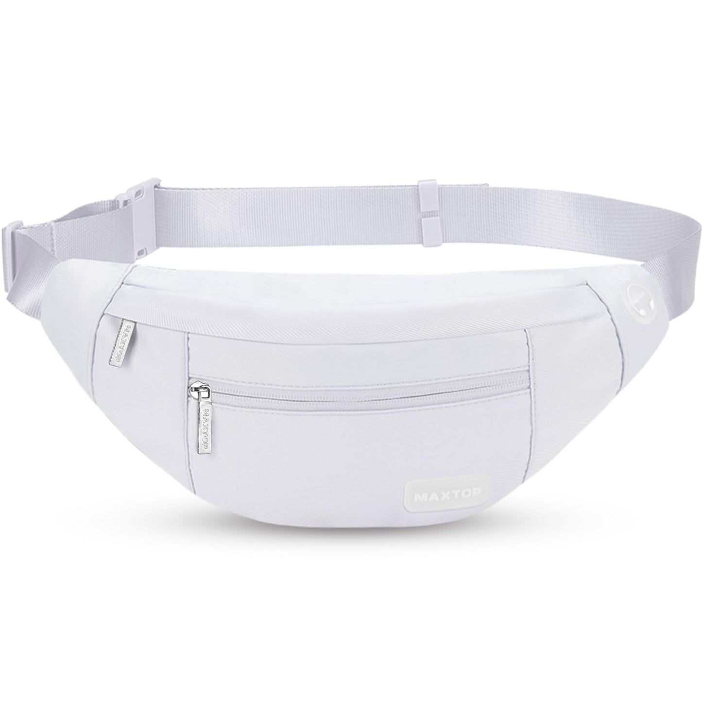 MAXTOP Large Crossbody Fanny Pack with 4-Zipper Pockets,Gifts for Enjoy Sports Festival Workout Traveling Running Casual Hands-Free Wallets Waist Pack Phone Bag Carrying All Phones