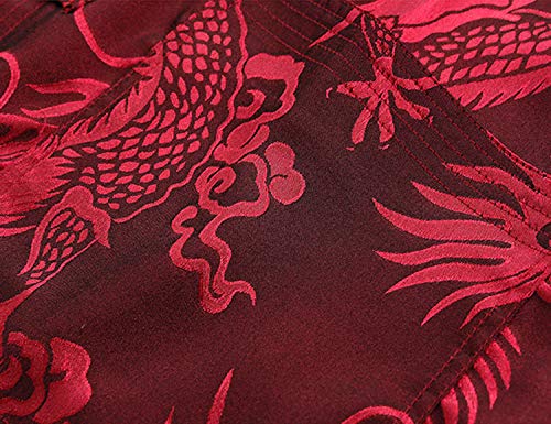 wecotton Tang Suit Men Hanfu Chinese Traditional Clothes Kung Fu Shirt Uniform Long Sleeved Coat Tops and Pants