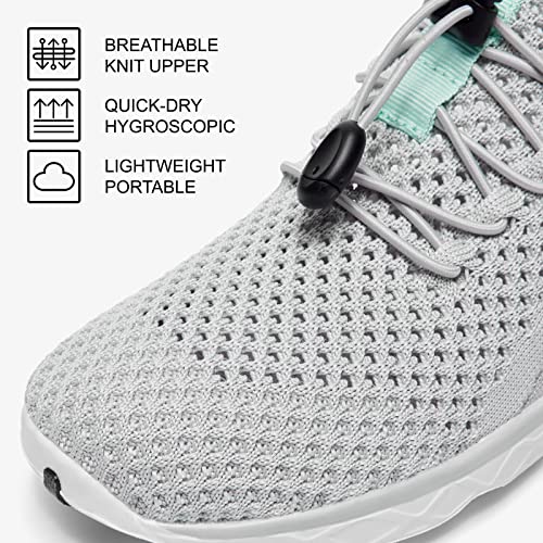 ALEADER Xdrain Women's Water Shoes Mesh Slip On Aqua Shoes for Beach, Swimming, Travel & Tennis