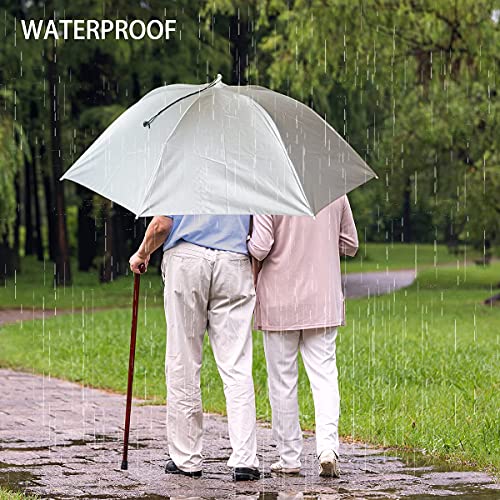 Umbrella Hat, 37 inch Fishing Umbrella Hat Hands Free Foldable UV Protection Umbrella Cap Adjustable Headwear for Fishing Golf Camping Beach Gardening Sunshade Outdoor