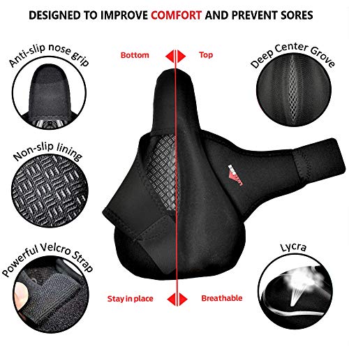 Gel Bike Seat Cover Padded Bicycle Seat Covers for Men – Comfort Soft Silicone Bicycle Seat Pad for Mountain Road Bike Outdoor Cycling – Stationary Cycle Spin Bike Seat Cushion Pads Spinning