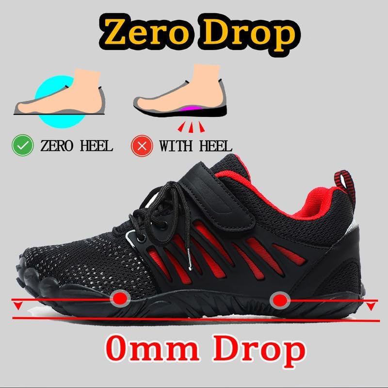 Barefoot Shoes Men Wide Toe Box Zero Drop Water Shoes Men for Gym Workout Minimalist Weightlifting Cross-Trainer Running Hike Grounded Footwear