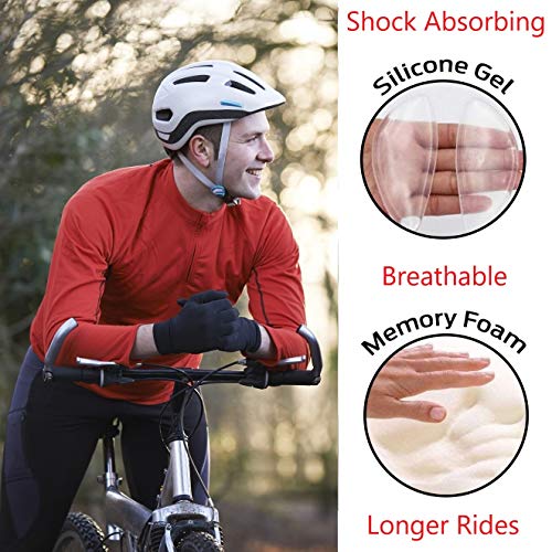 Gel Bike Seat Cover Padded Bicycle Seat Covers for Men – Comfort Soft Silicone Bicycle Seat Pad for Mountain Road Bike Outdoor Cycling – Stationary Cycle Spin Bike Seat Cushion Pads Spinning