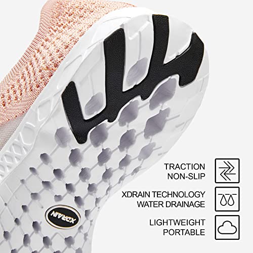 ALEADER Xdrain Women's Water Shoes Mesh Slip On Aqua Shoes for Beach, Swimming, Travel & Tennis