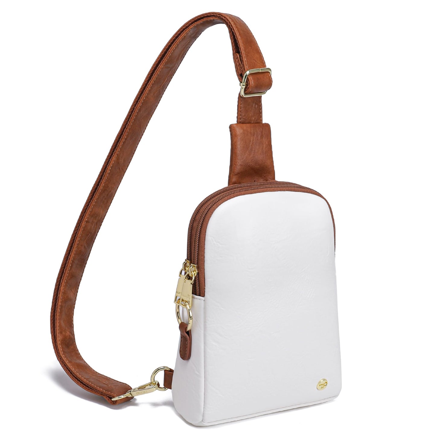 INICAT Travel Small Sling Bag Leather Crossbody Bags for Women Fanny Packs Cross Body Bag for Woman Cross Body Purses