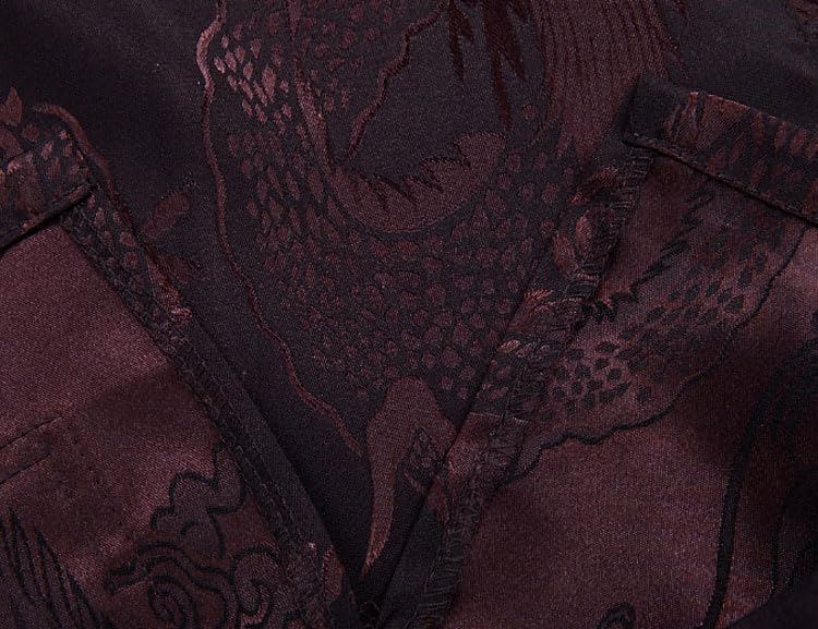 wecotton Tang Suit Men Hanfu Chinese Traditional Clothes Kung Fu Shirt Uniform Long Sleeved Coat Tops and Pants