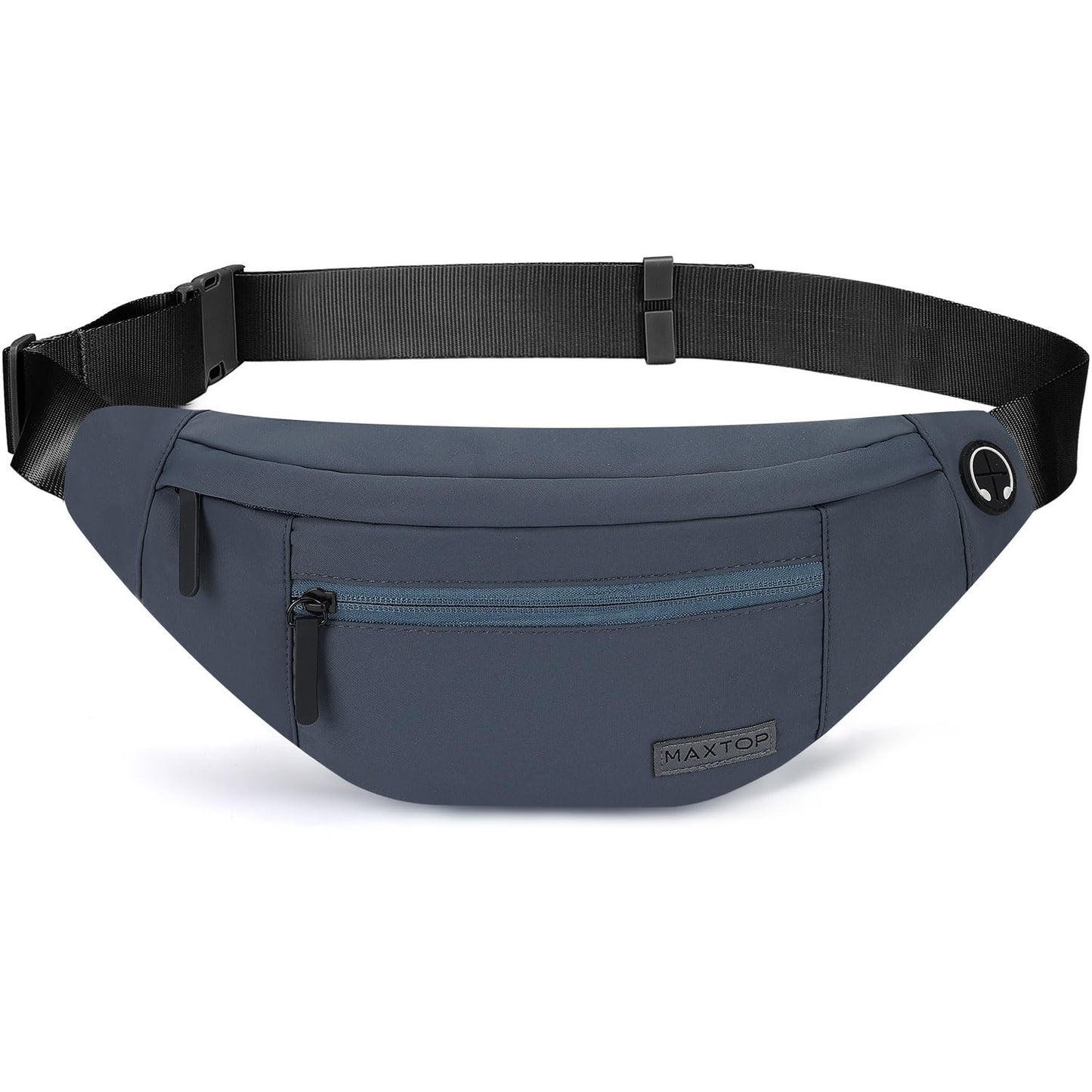 MAXTOP Large Crossbody Fanny Pack with 4-Zipper Pockets,Gifts for Enjoy Sports Festival Workout Traveling Running Casual Hands-Free Wallets Waist Pack Phone Bag Carrying All Phones