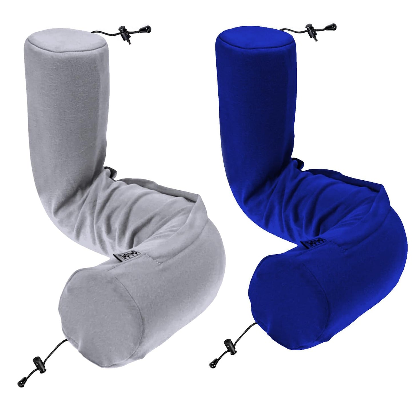 Dot&Dot Twist Memory Foam Travel Pillow for Airplanes - Travel Neck Pillow for Sleeping - Airplane Pillow for Neck Support, Chin, Lumbar and Leg - Adjustable, Bendable Neck Roll Pillow