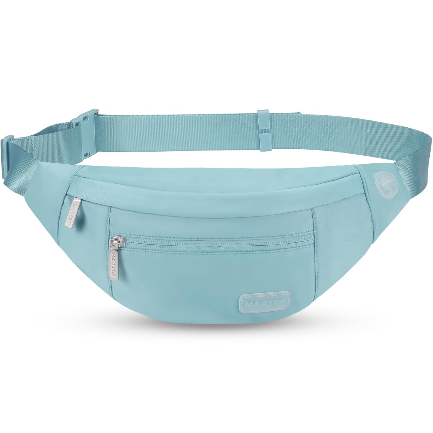 MAXTOP Large Crossbody Fanny Pack with 4-Zipper Pockets,Gifts for Enjoy Sports Festival Workout Traveling Running Casual Hands-Free Wallets Waist Pack Phone Bag Carrying All Phones