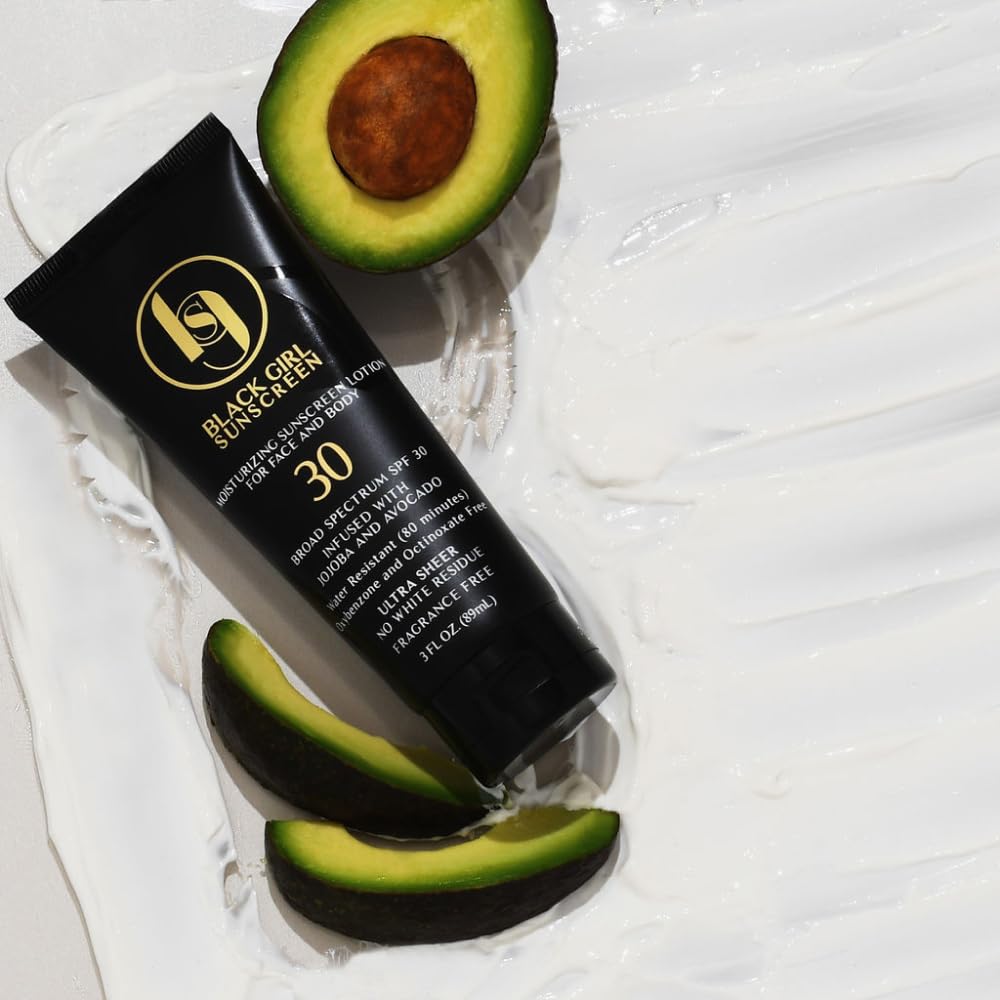 BLACK GIRL SUNSCREEN - Ultimate Sun Protection Kit - SPF 30 Sunscreen Lotion for Face & Body Plus SPF 50 Lip Sungloss for Melanin-Rich Skin