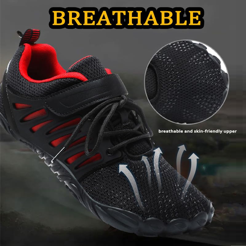 Barefoot Shoes Men Wide Toe Box Zero Drop Water Shoes Men for Gym Workout Minimalist Weightlifting Cross-Trainer Running Hike Grounded Footwear