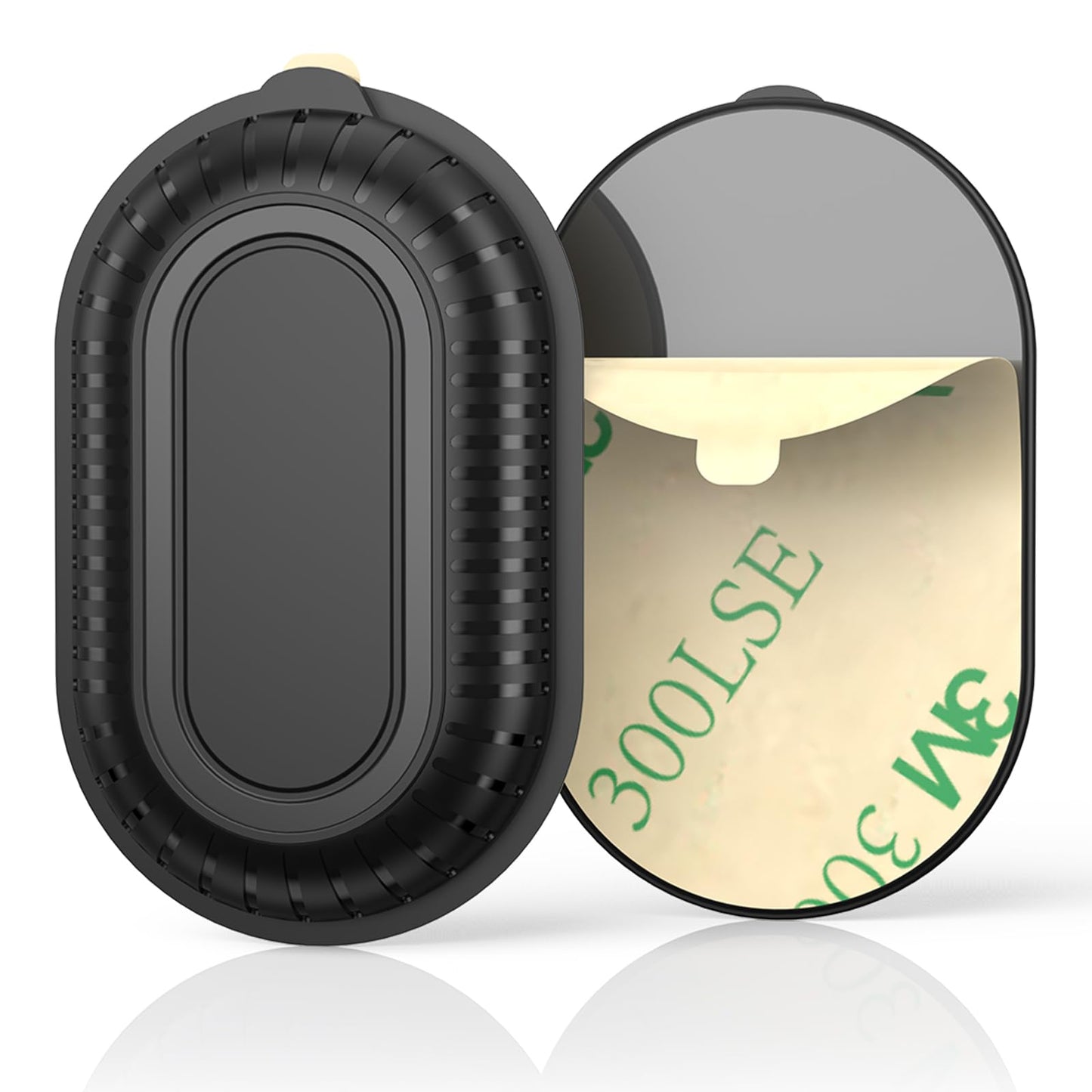2 Pack Adhesive Case for Samsung Galaxy SmartTag2 with 3M Adhesive Sticker Hidden Full Protective Silicone Case Anti-Lost Scratch Resistant Protective Cover for Smart tag 2 Tracker (Black+Black)