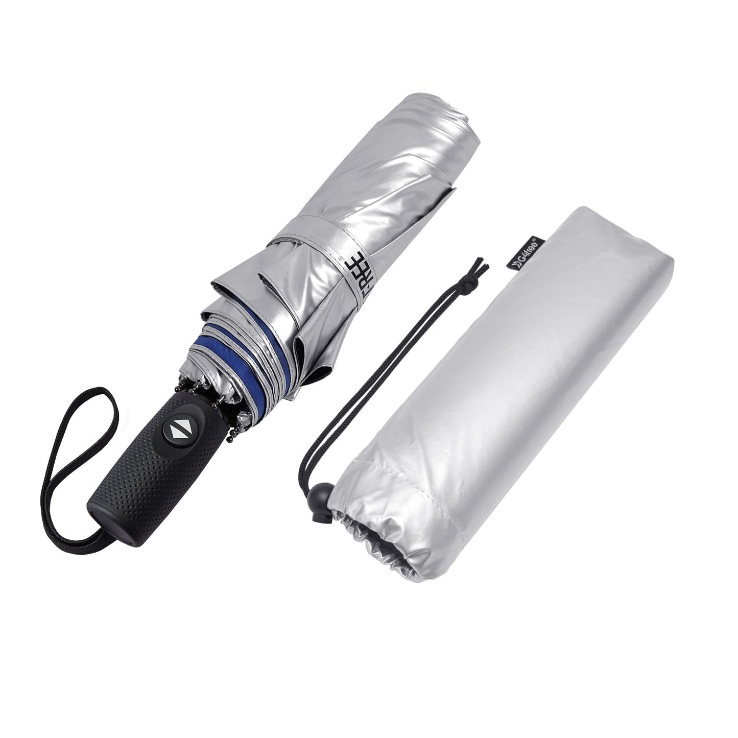 G4Free UPF 50+ UV Protection Large Travel Umbrella 42/46 Inch Auto Open Close Windproof Sun Blocking Umbrella