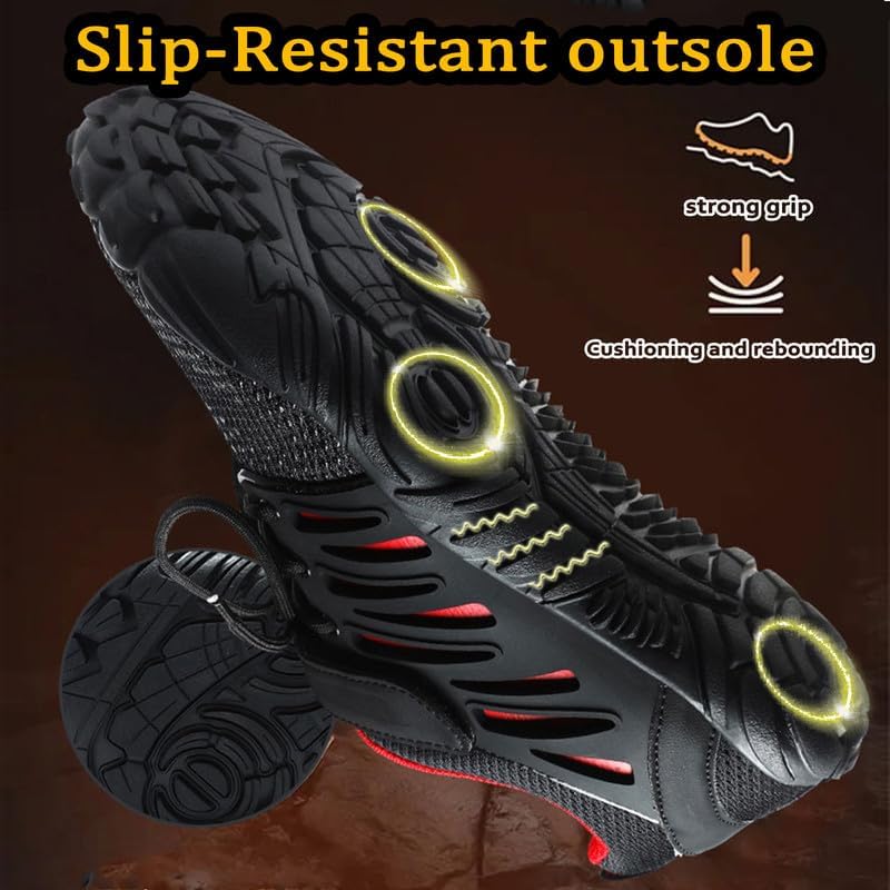 Barefoot Shoes Men Wide Toe Box Zero Drop Water Shoes Men for Gym Workout Minimalist Weightlifting Cross-Trainer Running Hike Grounded Footwear