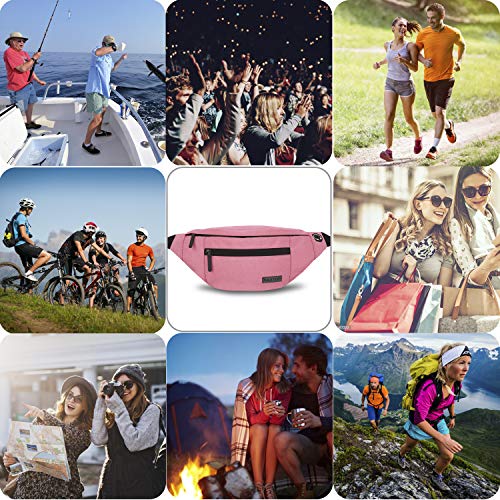 MAXTOP Large Crossbody Fanny Pack with 4-Zipper Pockets,Gifts for Enjoy Sports Festival Workout Traveling Running Casual Hands-Free Wallets Waist Pack Phone Bag Carrying All Phones