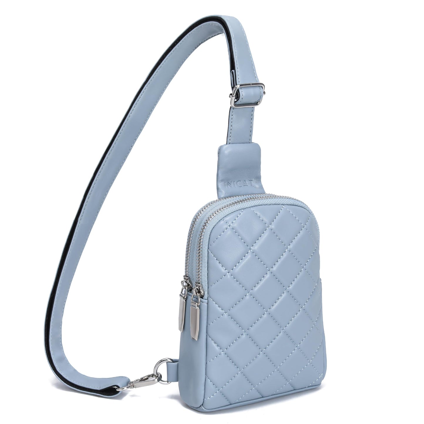 INICAT Travel Small Sling Bag Leather Crossbody Bags for Women Fanny Packs Cross Body Bag for Woman Cross Body Purses