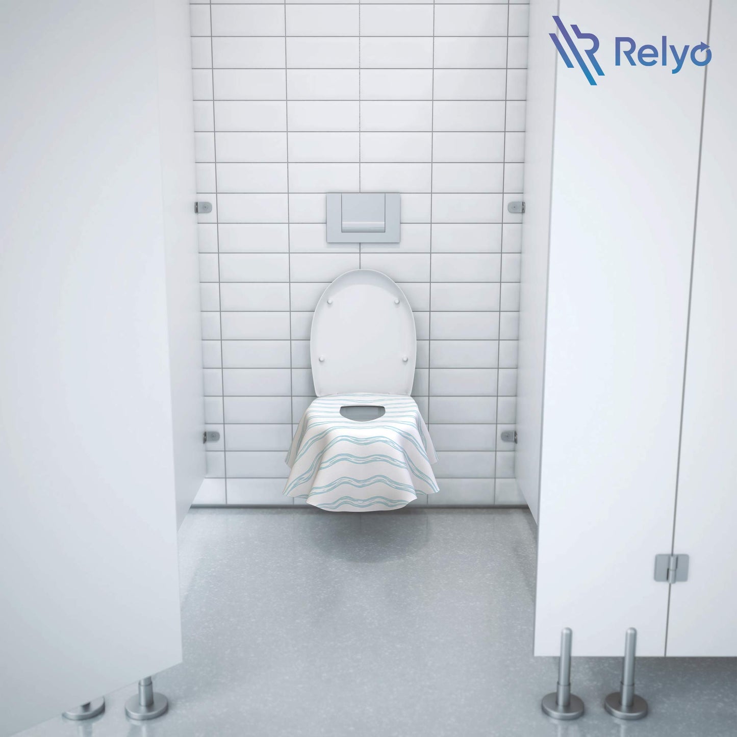 Toilet Seat Covers Disposable - 20 Pack - Waterproof, Ideal for Kids and Adults – Extra Large, Individually Wrapped for Travel, Toddlers Potty Training in Public Restrooms (Waves, 20)