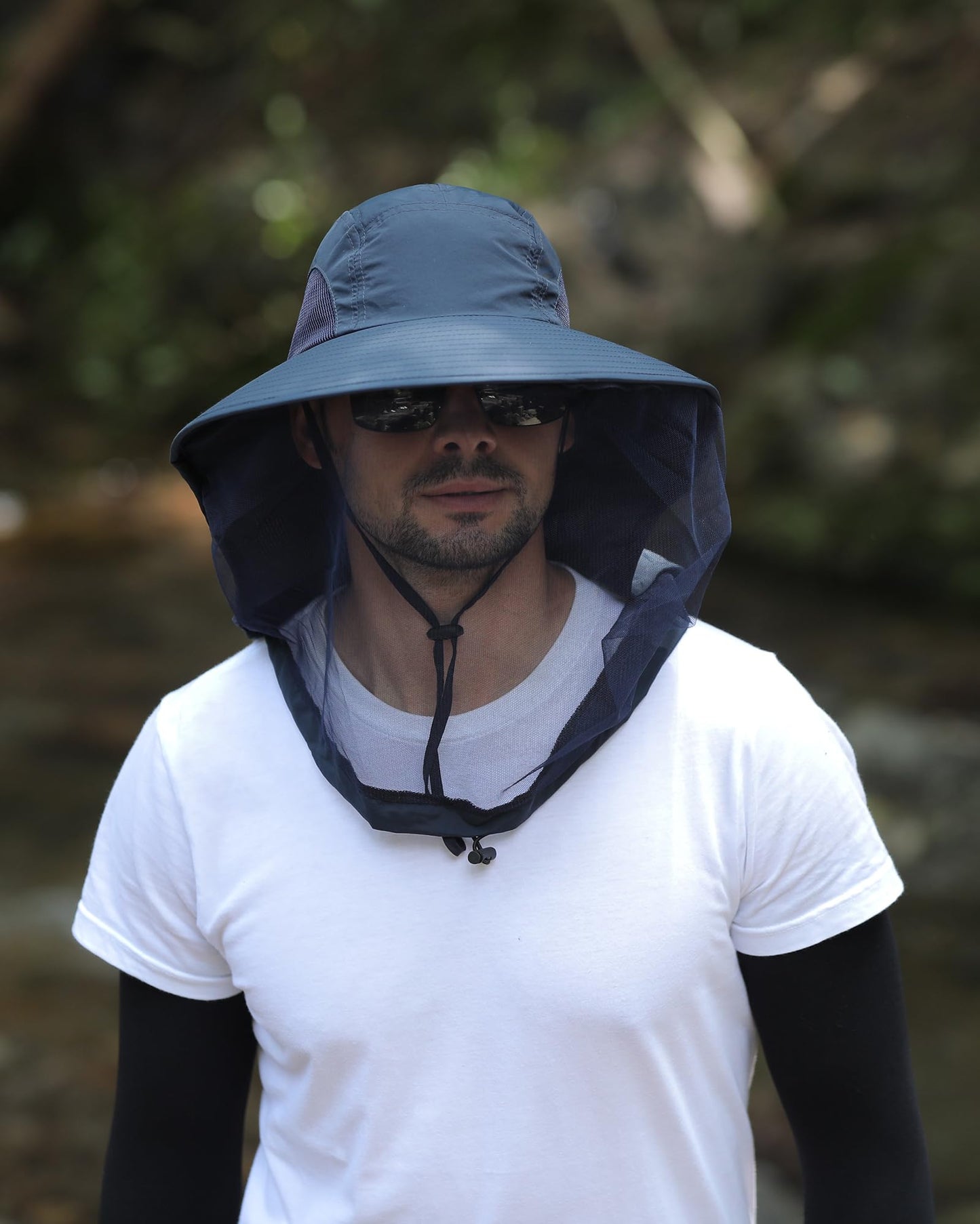 Womens Sun Hat Outdoor UV Protection Wide Brim Fishing Hat with Ponytail Hole Neck Flap for Beach Hiking Camping