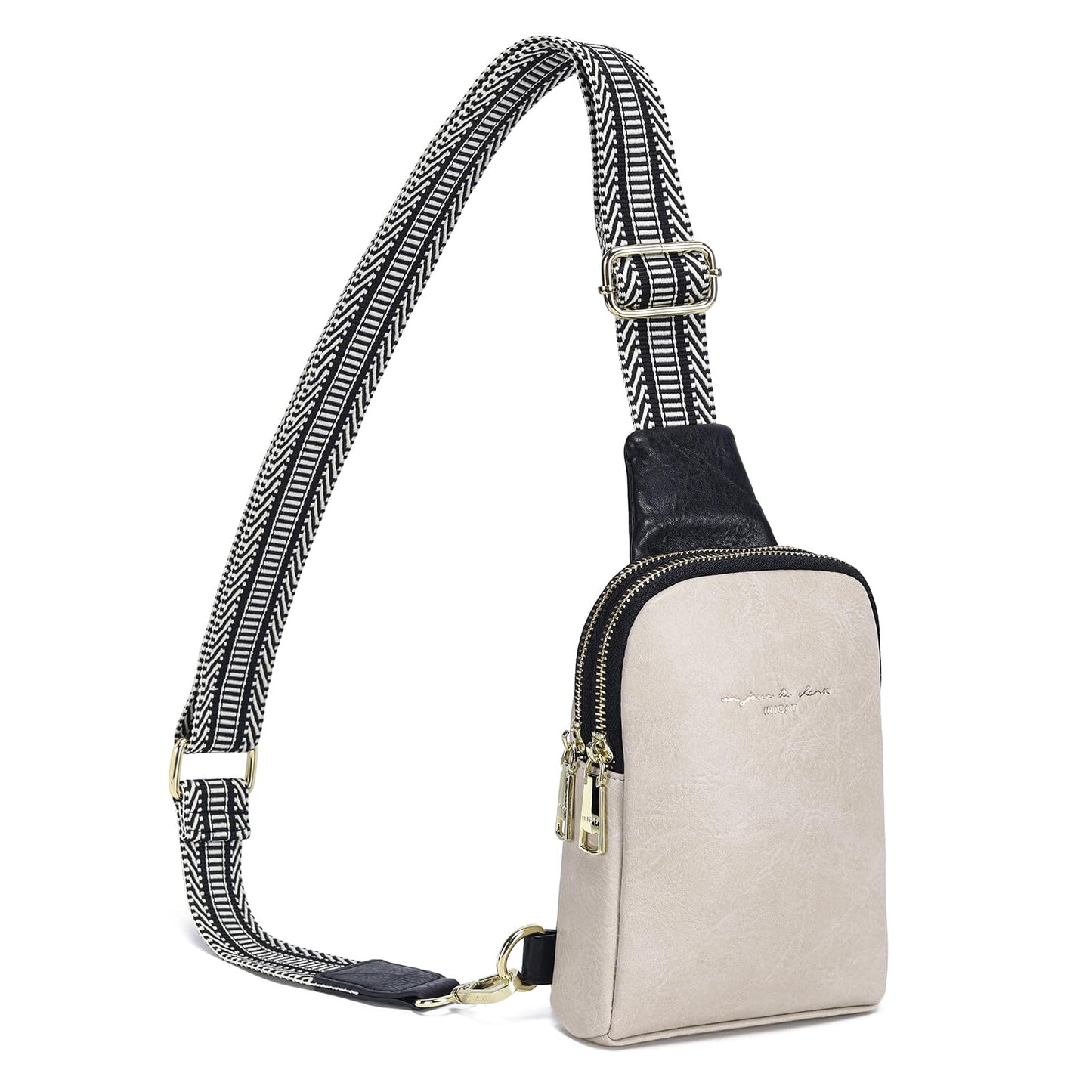 INICAT Travel Small Sling Bag Leather Crossbody Bags for Women Fanny Packs Cross Body Bag for Woman Cross Body Purses