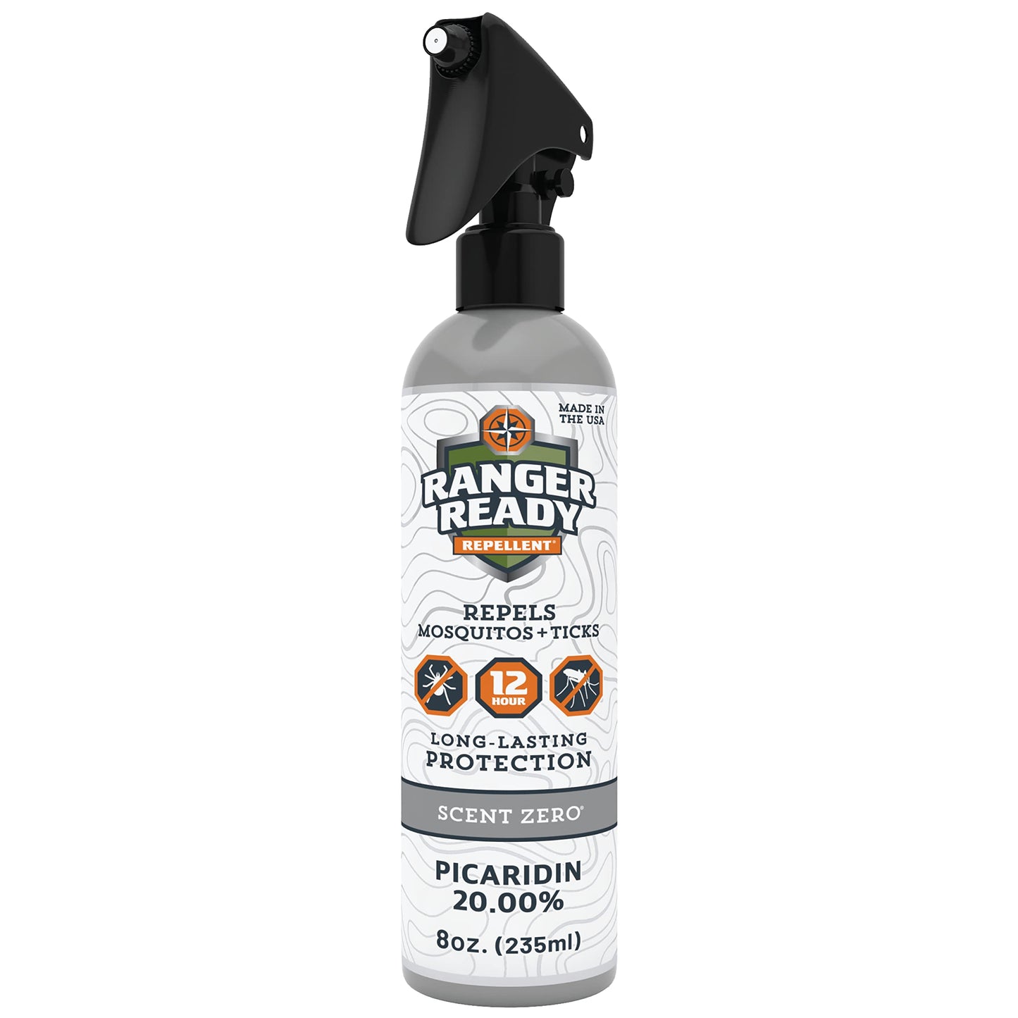 Ranger Ready Repellents Picaridin Insect Repellent Spray - Mosquito Repellent and Tick Spray, Scent Zero, Travel Size Bug Spray (3.4 oz, Pack of 1)