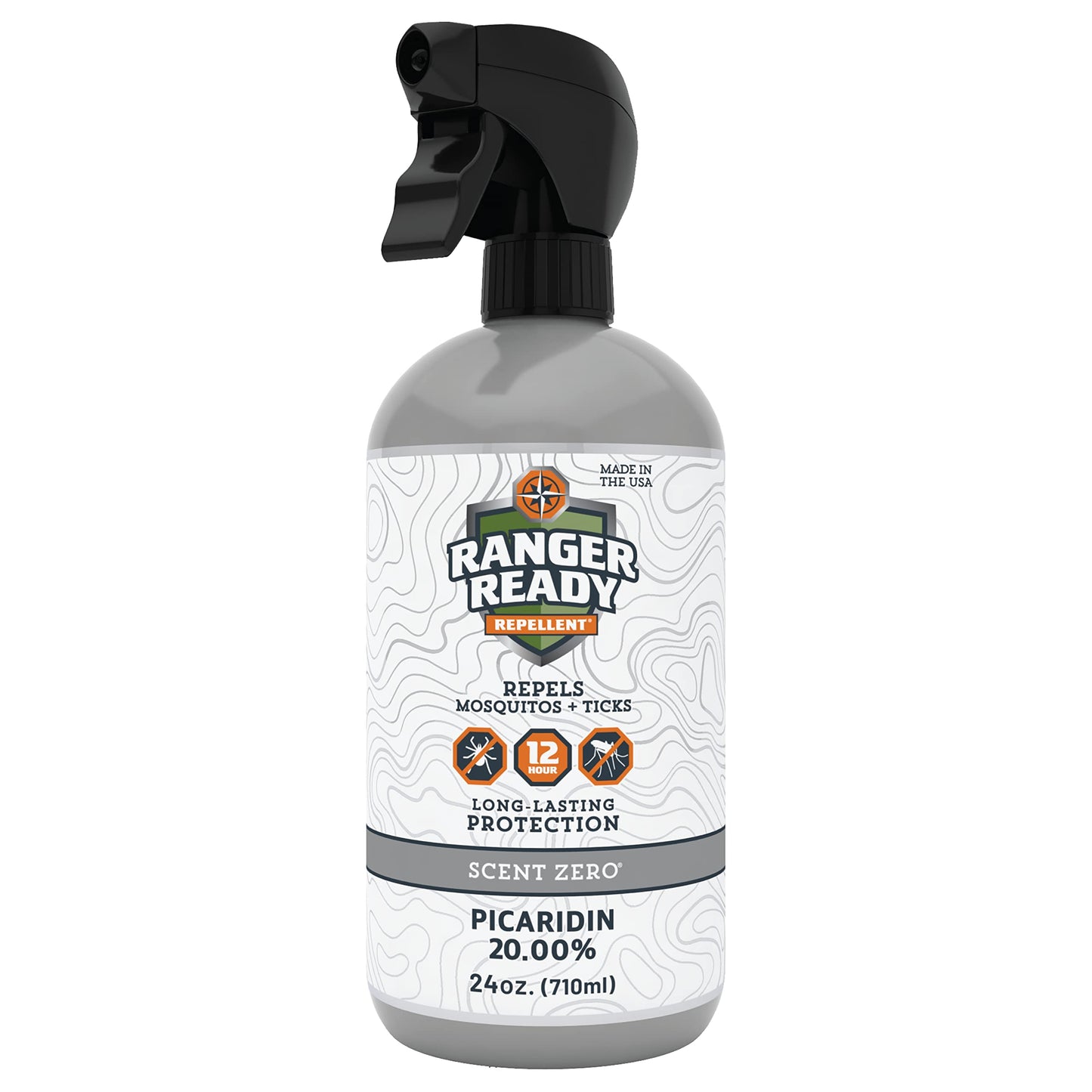 Ranger Ready Repellents Picaridin Insect Repellent Spray - Mosquito Repellent and Tick Spray, Scent Zero, Travel Size Bug Spray (3.4 oz, Pack of 1)