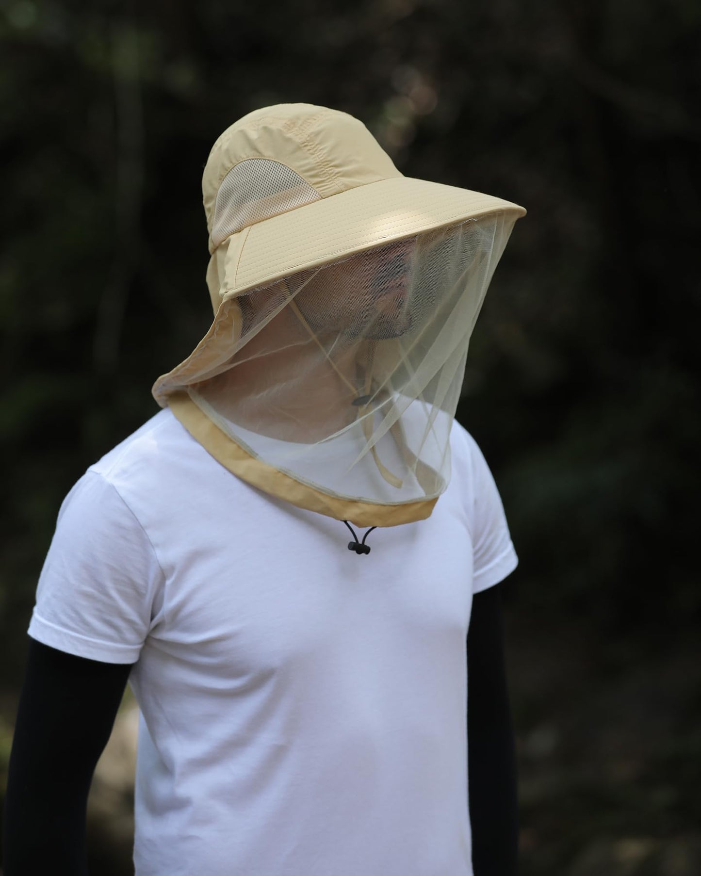 Womens Sun Hat Outdoor UV Protection Wide Brim Fishing Hat with Ponytail Hole Neck Flap for Beach Hiking Camping