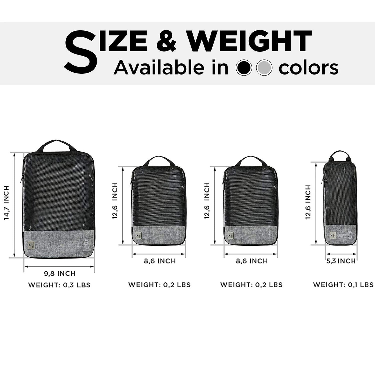 VASCO Compression Packing Cubes for Travel