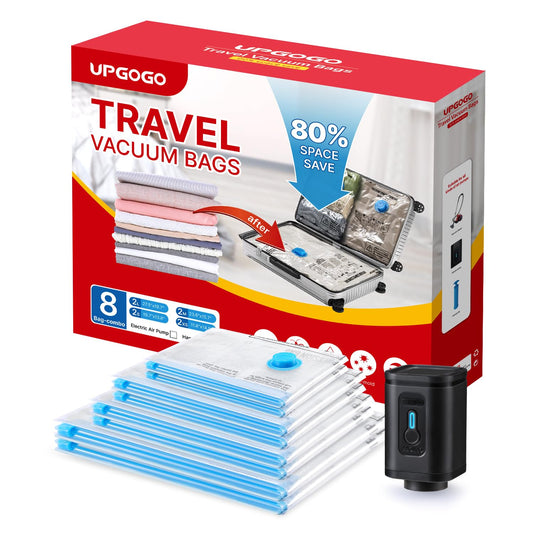 Travel Vacuum Bags Combo 6 Pack - Space Saver Vacuum Storage Bags for Clothing and Luggage