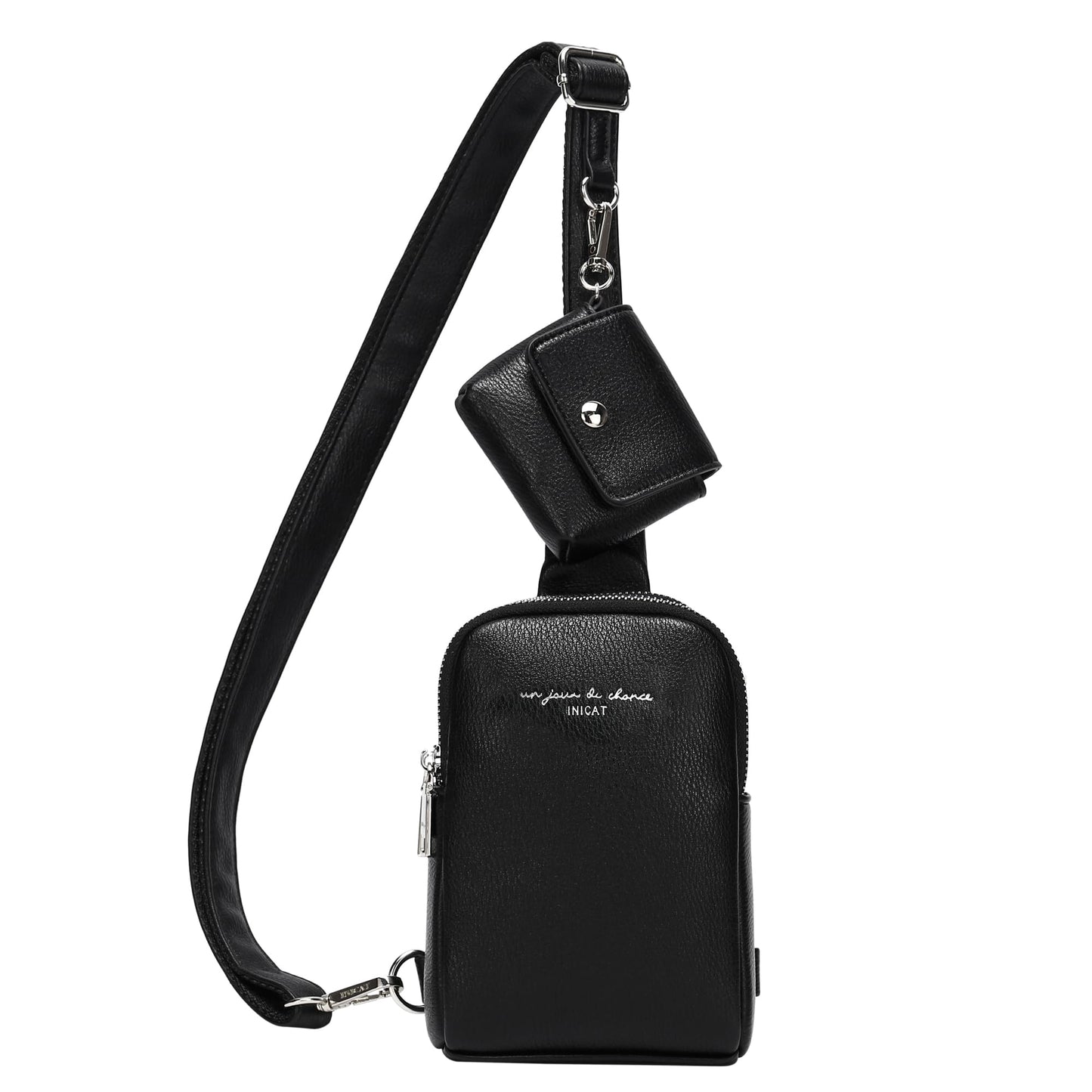 INICAT Travel Small Sling Bag Leather Crossbody Bags for Women Fanny Packs Cross Body Bag for Woman Cross Body Purses