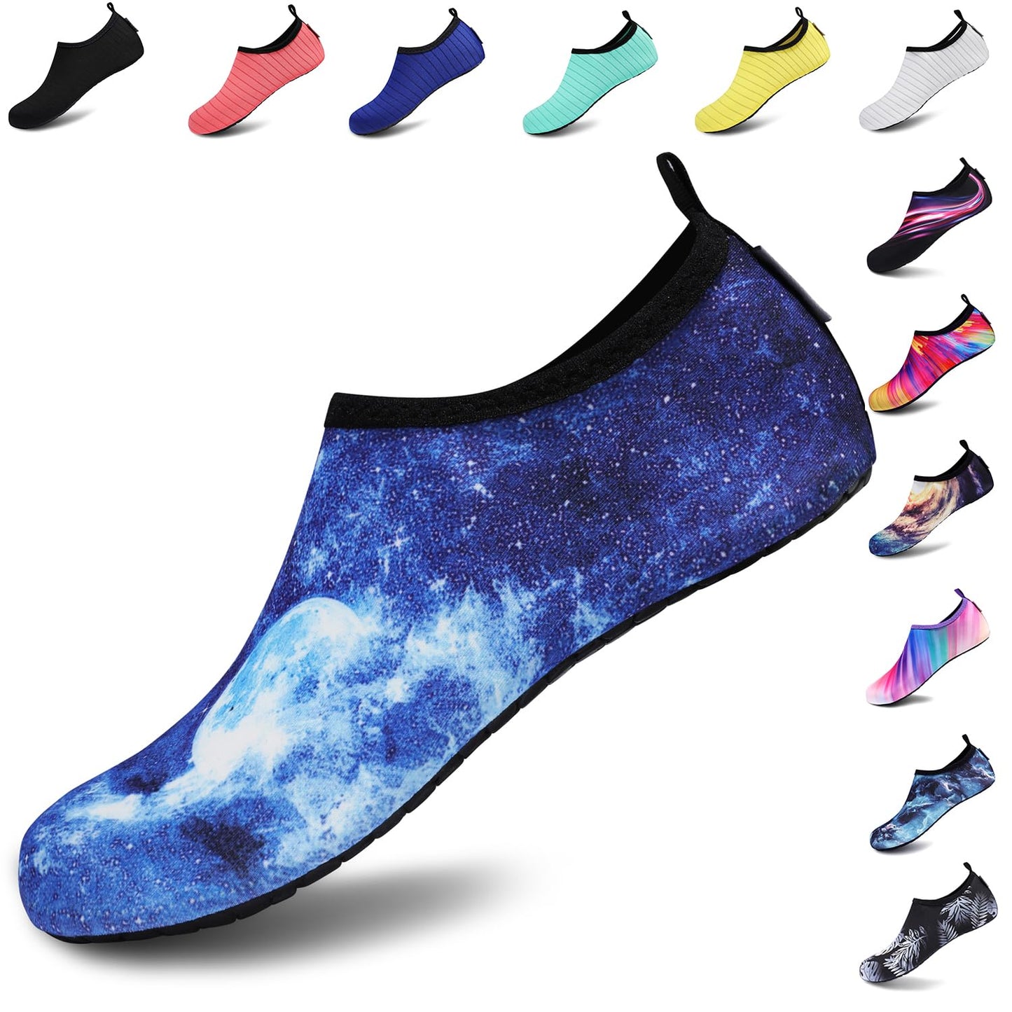 VIFUUR Water Sports Shoes Barefoot Quick-Dry Aqua Yoga Socks Slip-on for Men Women