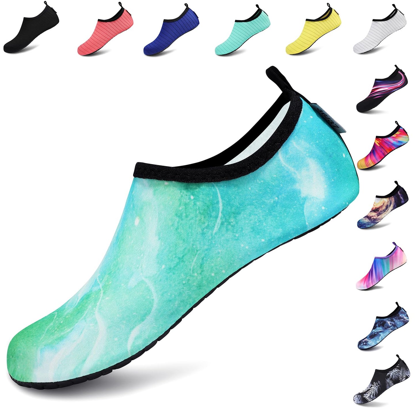 VIFUUR Water Sports Shoes Barefoot Quick-Dry Aqua Yoga Socks Slip-on for Men Women