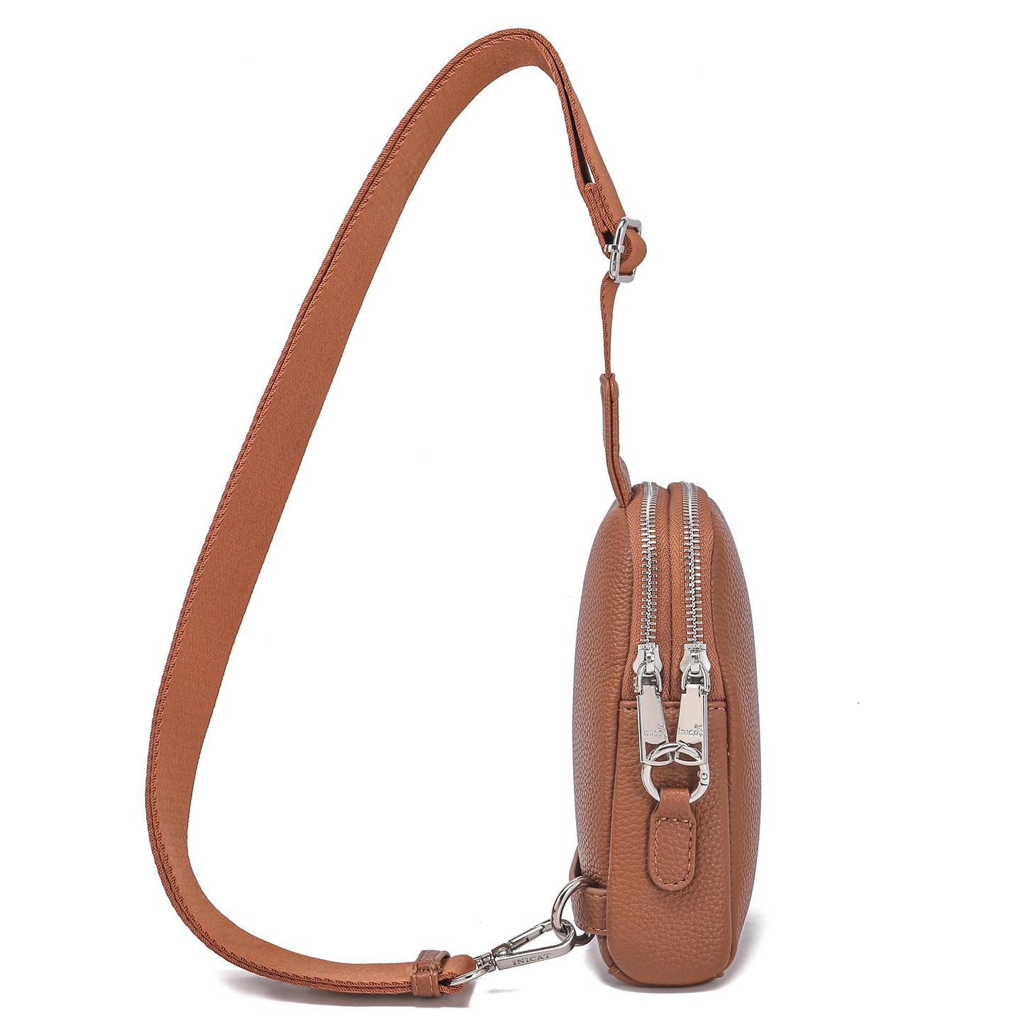 INICAT Travel Small Sling Bag Leather Crossbody Bags for Women Fanny Packs Cross Body Bag for Woman Cross Body Purses