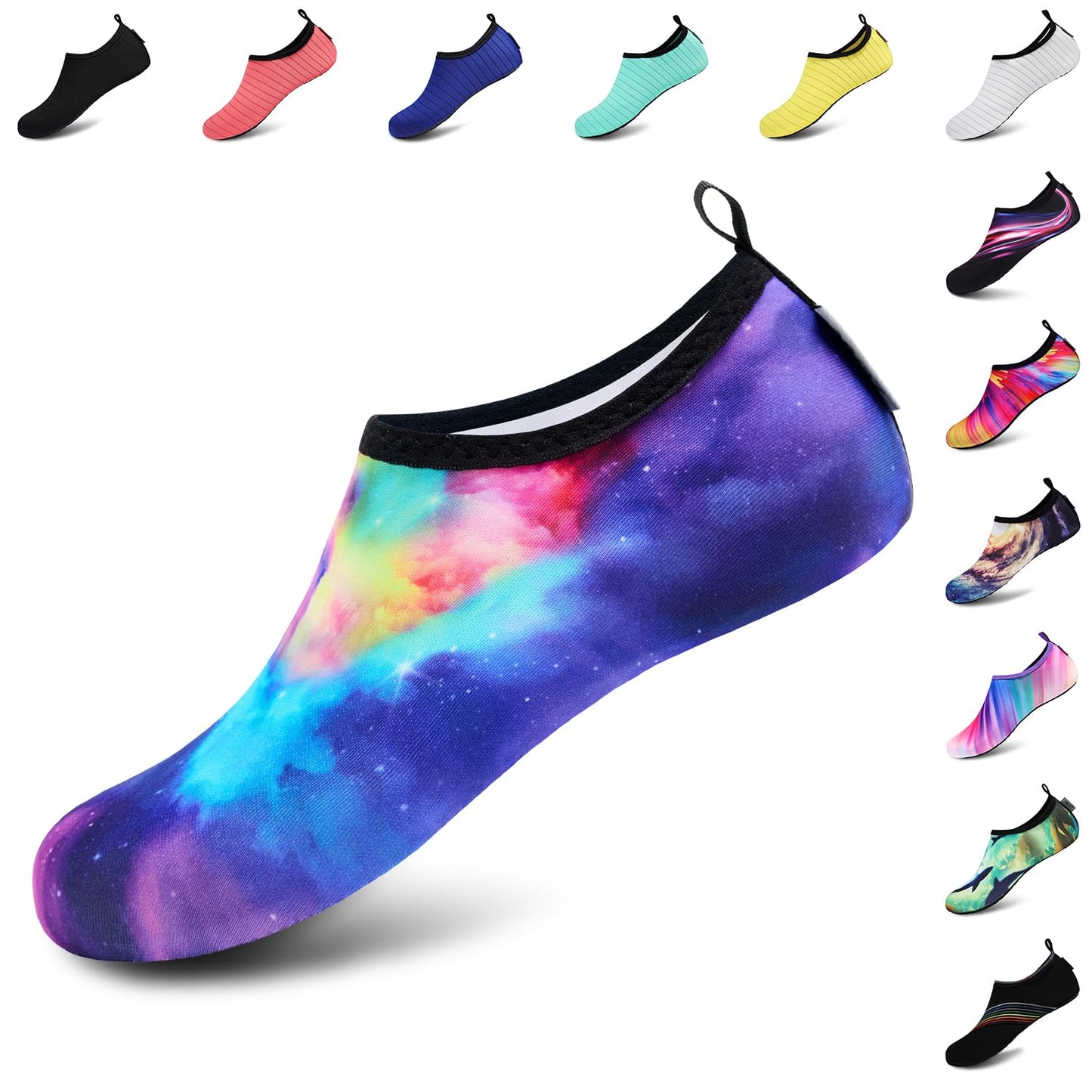 VIFUUR Water Sports Shoes Barefoot Quick-Dry Aqua Yoga Socks Slip-on for Men Women