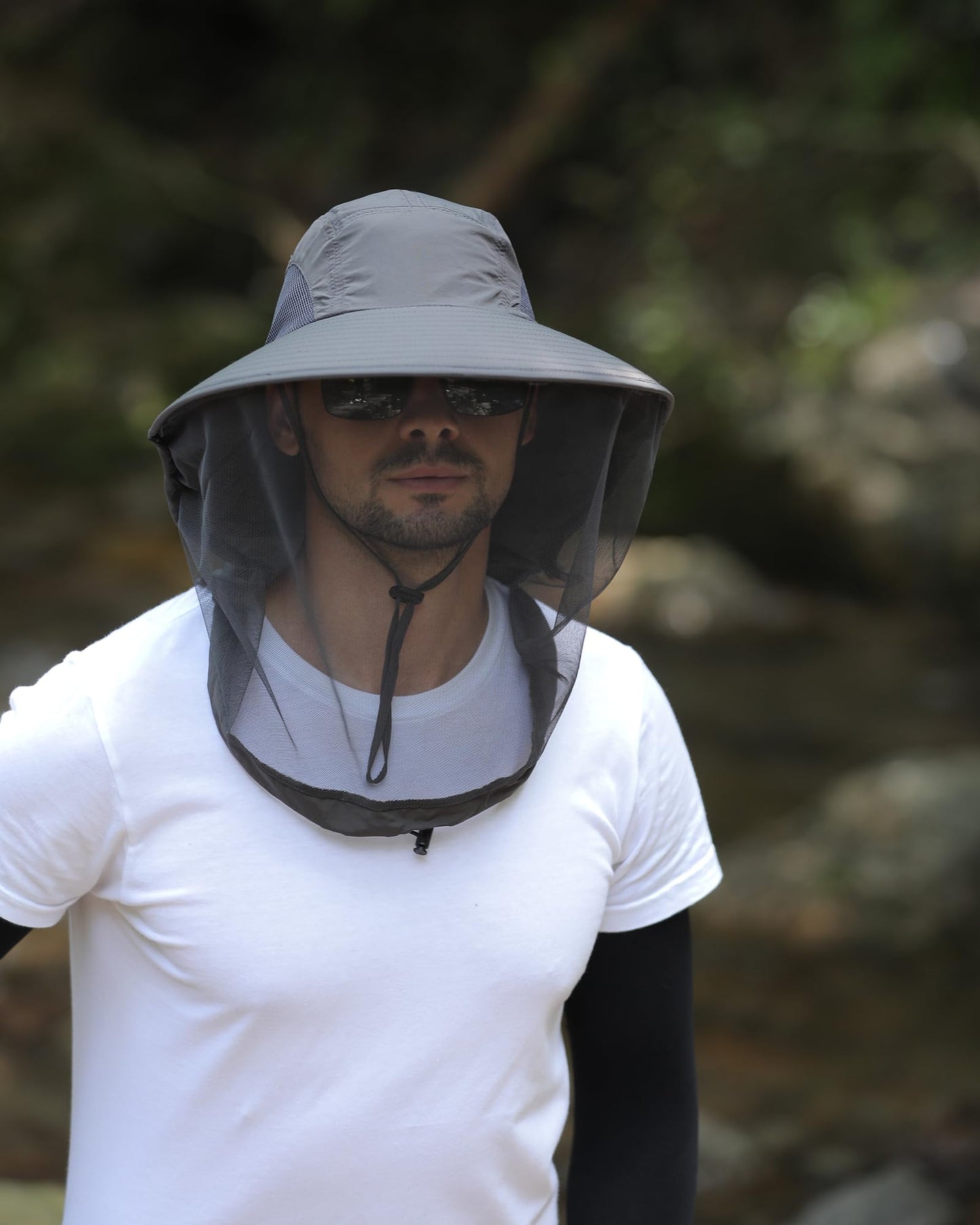 Womens Sun Hat Outdoor UV Protection Wide Brim Fishing Hat with Ponytail Hole Neck Flap for Beach Hiking Camping