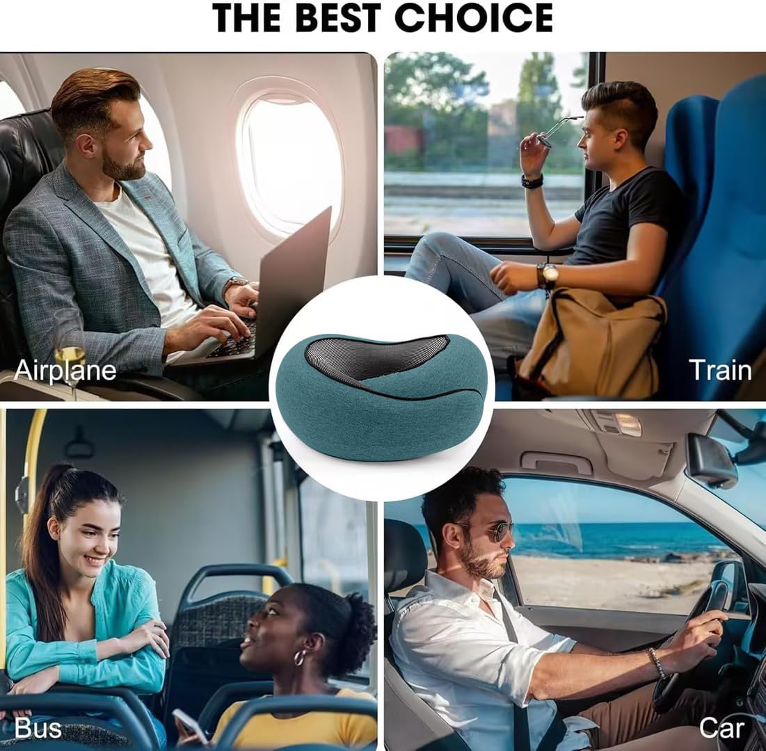 WEERSHUN Travel Pillows for Airplanes,2024 New Travel Pillow,Travel Neck Pillow Airplane Memory Foam Travel Pillow Neck Pillow for Traveling Suitable for Airplanes,Offices and Cars