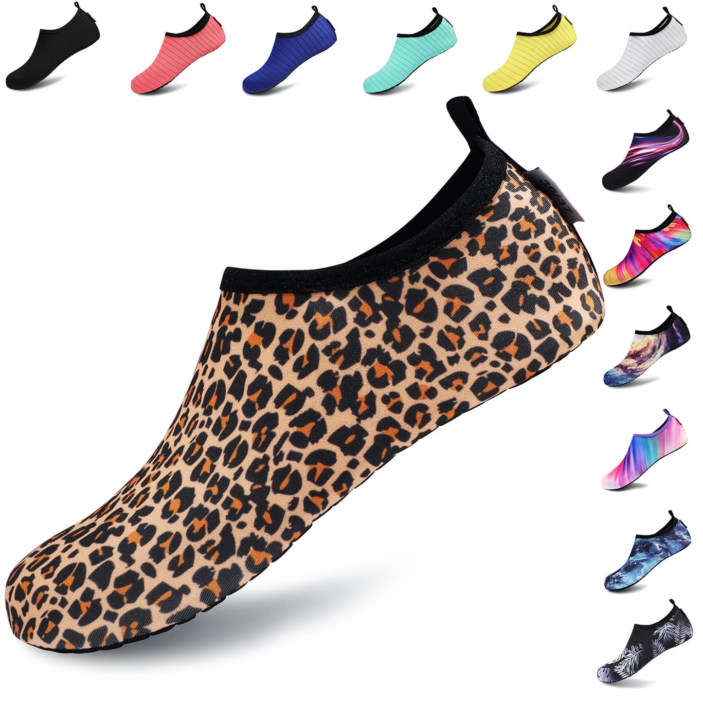 VIFUUR Water Sports Shoes Barefoot Quick-Dry Aqua Yoga Socks Slip-on for Men Women