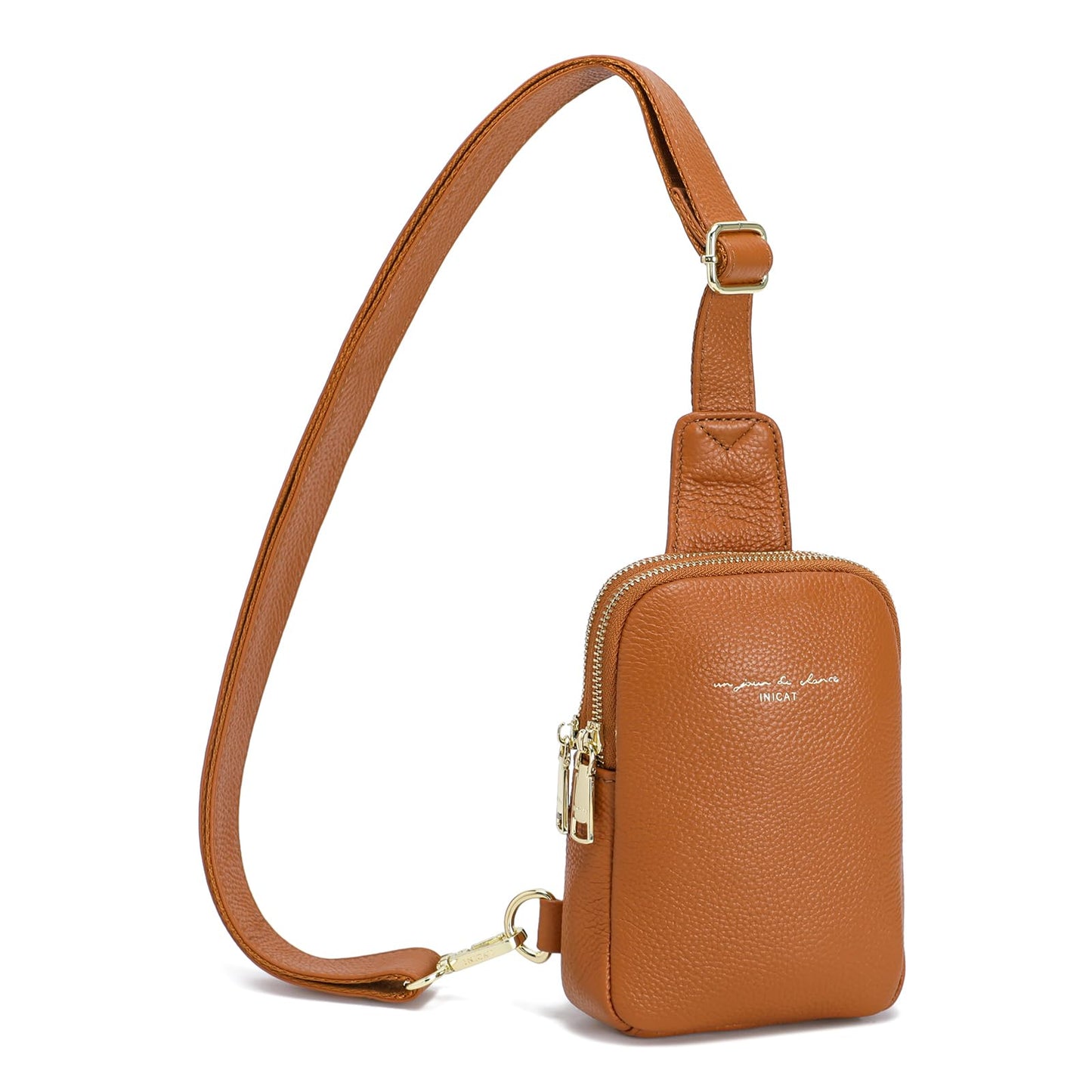 INICAT Travel Small Sling Bag Leather Crossbody Bags for Women Fanny Packs Cross Body Bag for Woman Cross Body Purses