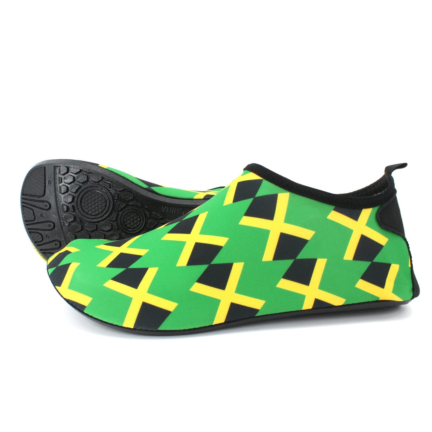 Water Shoes for Women and Men Quick-Dry Swim Beach Shoes for Outdoor Surfing Yoga Exercise Jamaica Flag Caribbean Reggae Rasta