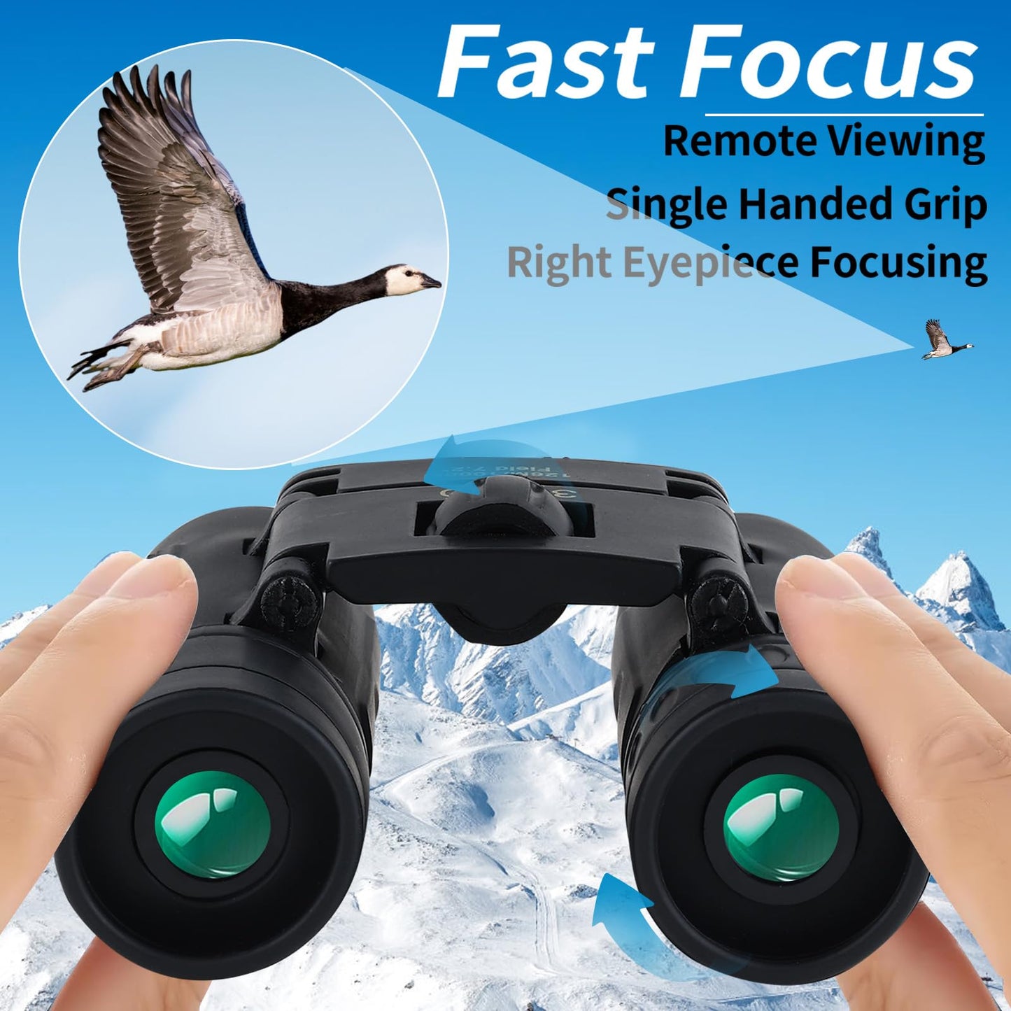 PISEZ 30X60 Compact Binoculars for Adults and Kids，Lightweight Foldable Easy Focus Small Binoculars for Bird Watching Hunting Concert Traveling Theater Opera Sightseeing